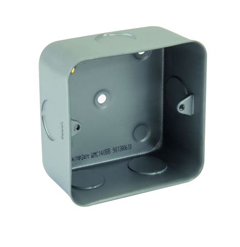 steel socket box|metal clad single back box.